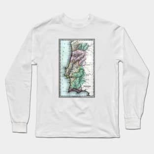 1835 Map of Portugal Long Sleeve T-Shirt